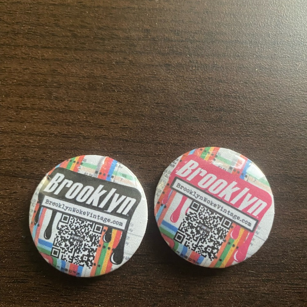 Brooklyn Vintage Pin Set of 2 collectible woke